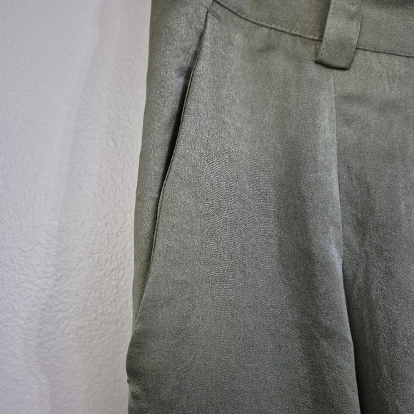 Ba&sh Carry Satin Wide Leg Pleated Flutter Pants US 2 - Picture 8 of 16